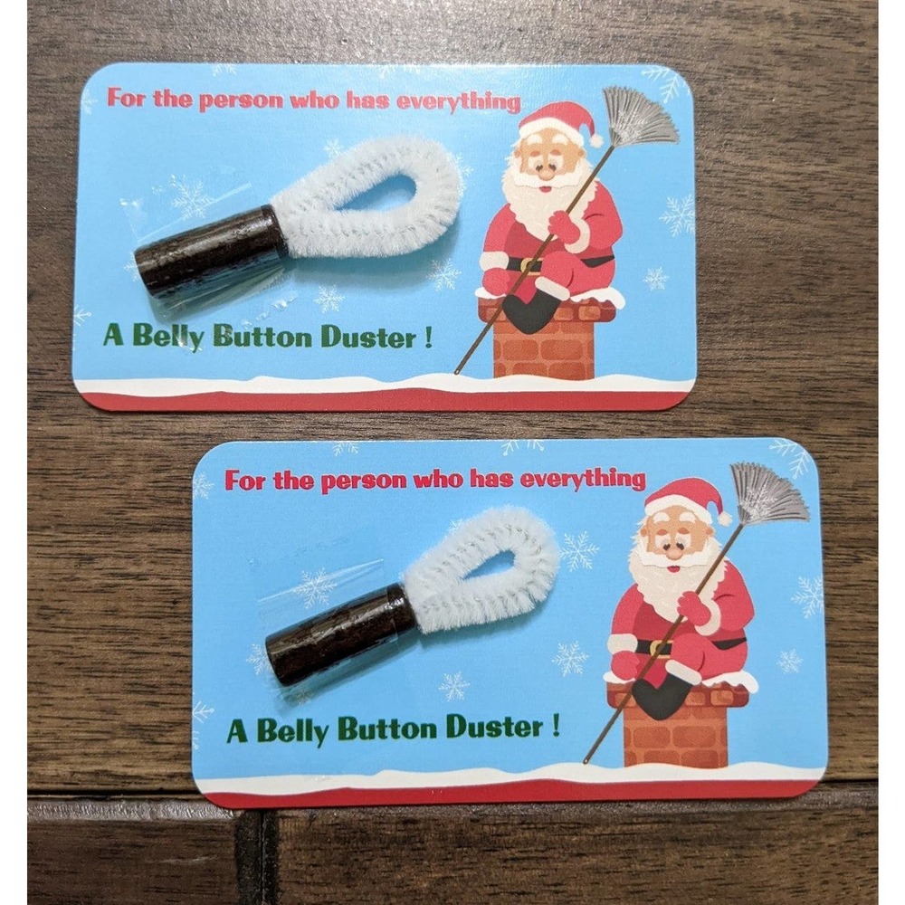 Belly Button Lint Duster Brush Funny Prank Novelty Joke Gag Gift Santa Christmas